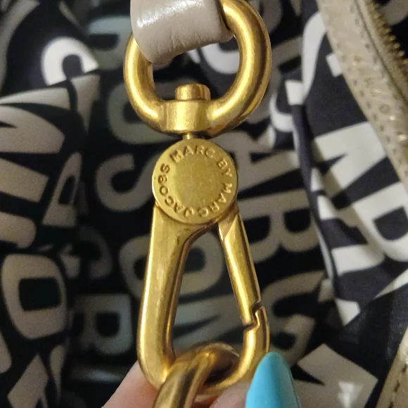 ✨ Marc by Marc Jacobs Classic Q Workwear Leather Satchel Tote Bag Beige Cream - Picture 16 of 16